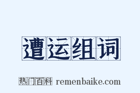 遭运组词是什么意思的图片